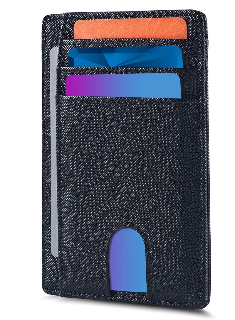 Credit Card Holder with Money Clip Blocking Wallet  Slim Travel Minimalist Mini Bifold for Men - Image 1