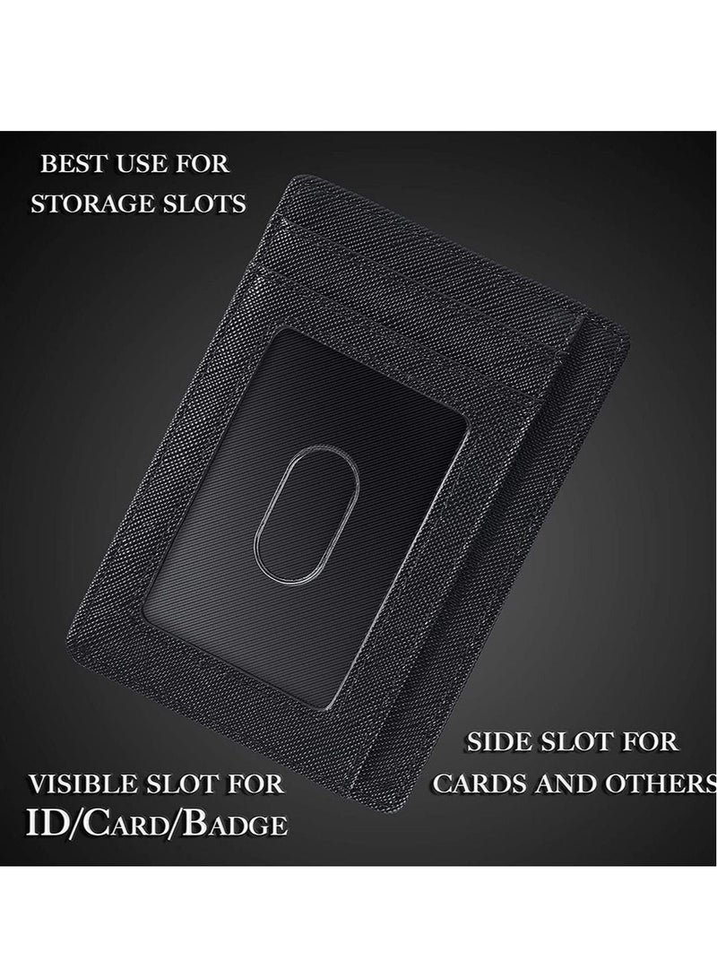 Credit Card Holder with Money Clip Blocking Wallet  Slim Travel Minimalist Mini Bifold for Men - Image 5