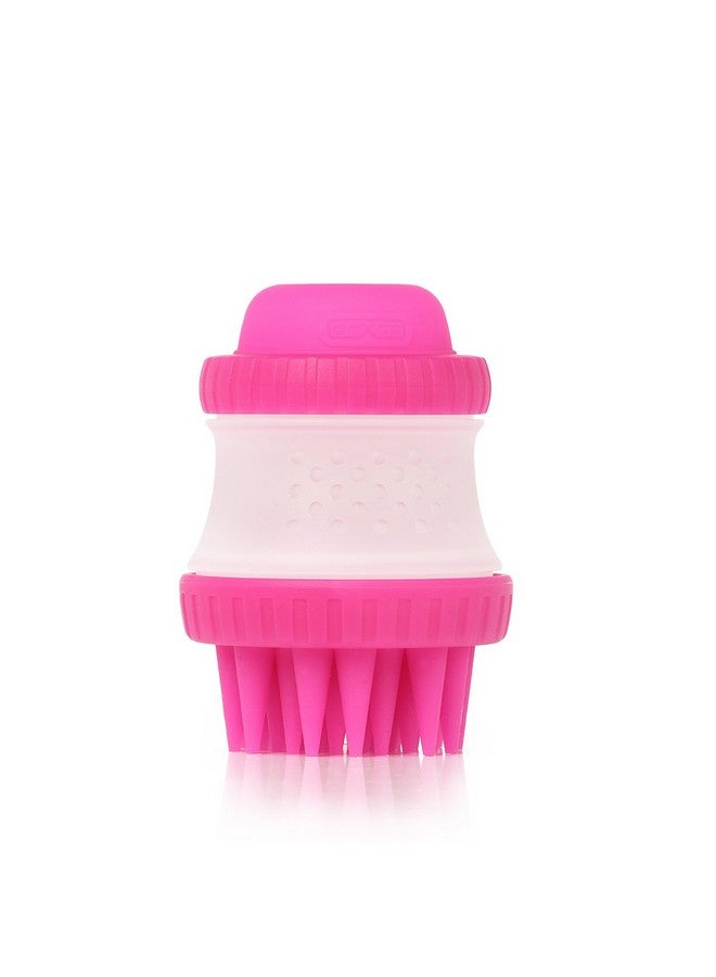 Dexas ScrubBuster Silicone Dog Washing Brush with Built-in Shampoo Reservoir, Pink - Image 1