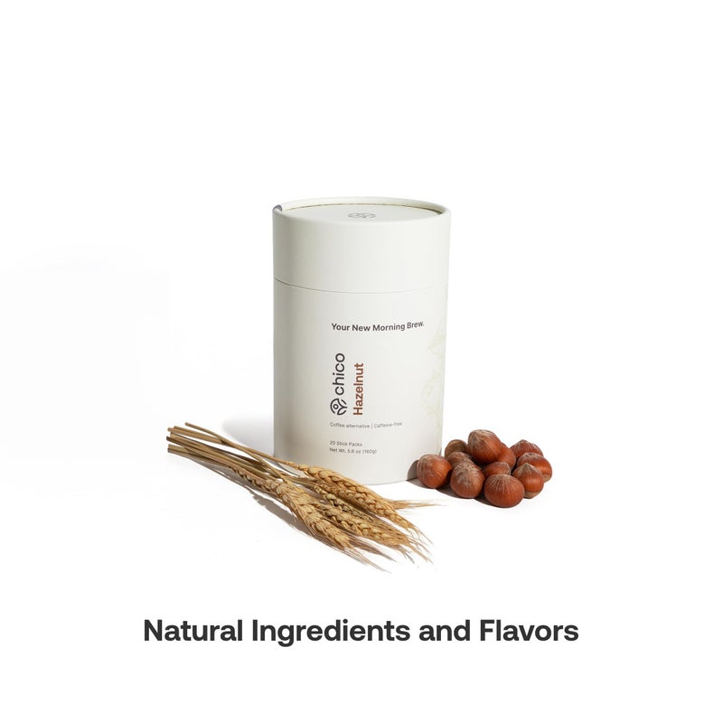 Chico Caffeine-Free Hazelnut Chicory Coffee Substitute | Low Acid, High Fiber, Instant Stick Packs | Plant-Based, Vegan, Natural | 20 Servings - Image 3