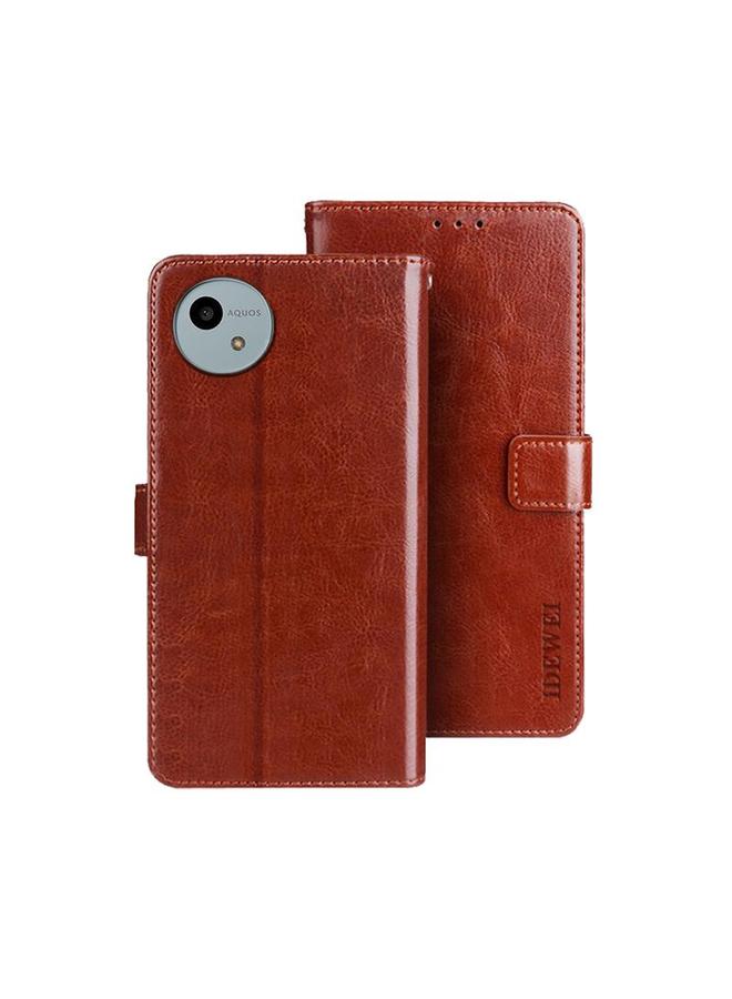 The Bros Case For Sharp Aquos wish4 Crazy Horse Texture Leather Phone Case