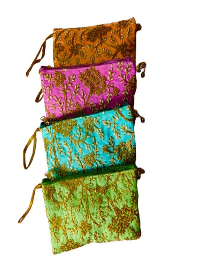 Avanti Creation Traditional Embroidered Purse for Women with Zipper, Return Gifts Purse Pack Of 7 - Image 2