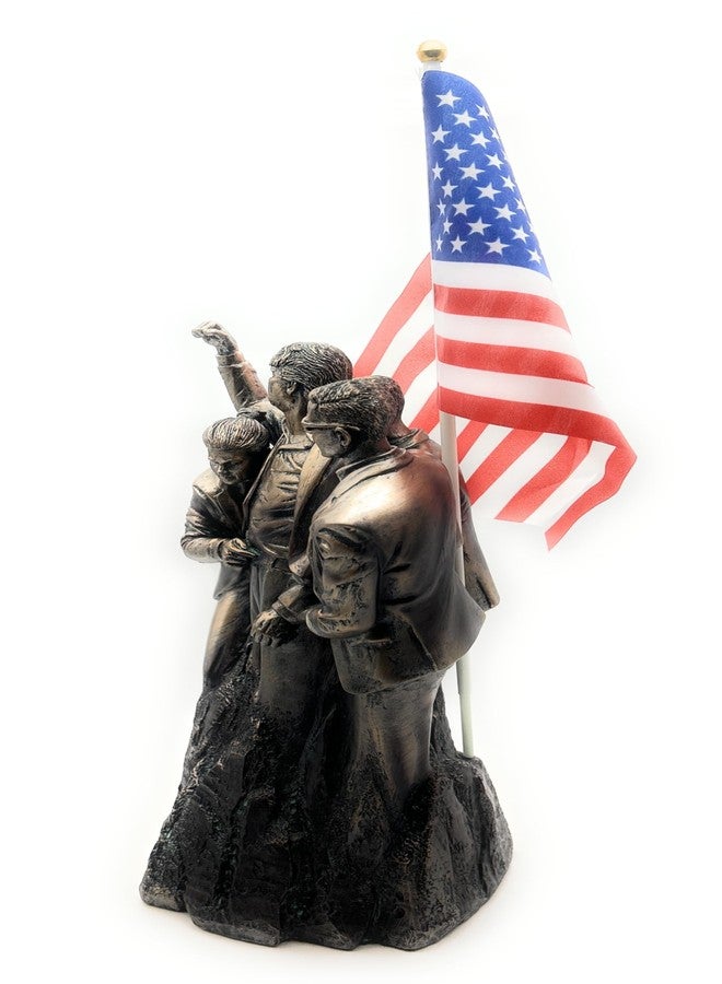 RUSTIX Trump Fight Fight Fight Statue - 15” Tall Bronze Resin Figurine with American Flag - Collectible Donald Trump Merchandise, Patriotic Decor for Office, Home, Gifts, Political Memorabilia - Image 3