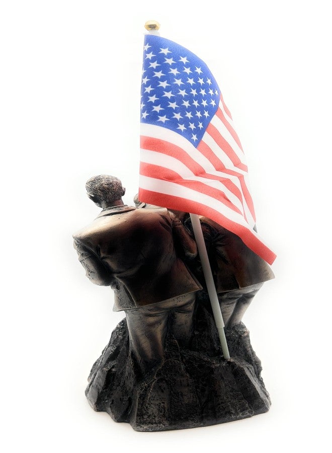 RUSTIX Trump Fight Fight Fight Statue - 15” Tall Bronze Resin Figurine with American Flag - Collectible Donald Trump Merchandise, Patriotic Decor for Office, Home, Gifts, Political Memorabilia - Image 4