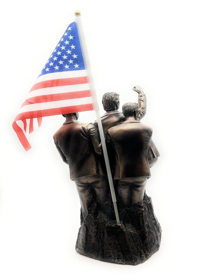 RUSTIX Trump Fight Fight Fight Statue - 15” Tall Bronze Resin Figurine with American Flag - Collectible Donald Trump Merchandise, Patriotic Decor for Office, Home, Gifts, Political Memorabilia - Image 5