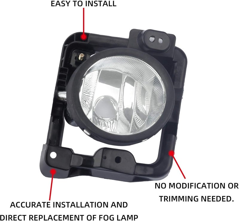 Dasbecan 2 Pack Fog Lights with Bulbs and Wiring Harness Kit for Honda Acura TSX 2009-2010 - Image 4