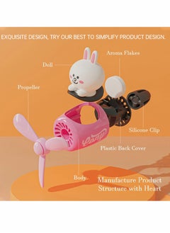 KASTWAVE Car Vent Fragrance, Cartoon Pilot Car Air Outlet Fragrance Diffuser with 2 Fragrances  - Image 3