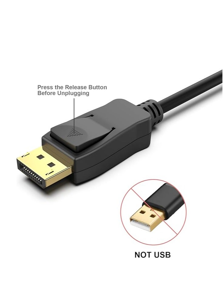 Benfei DisplayPort to DisplayPort 1.8M Cable, Benfei DP to DP Male to Male Cable Gold-Plated Cord, Supports 4K@60Hz, 2K@144Hz Compatible for Lenovo, Dell, HP, ASUS and More - Image 2