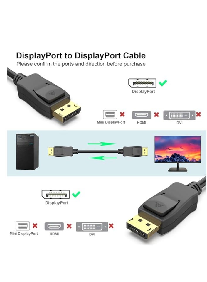 Benfei DisplayPort to DisplayPort 1.8M Cable, Benfei DP to DP Male to Male Cable Gold-Plated Cord, Supports 4K@60Hz, 2K@144Hz Compatible for Lenovo, Dell, HP, ASUS and More - Image 3