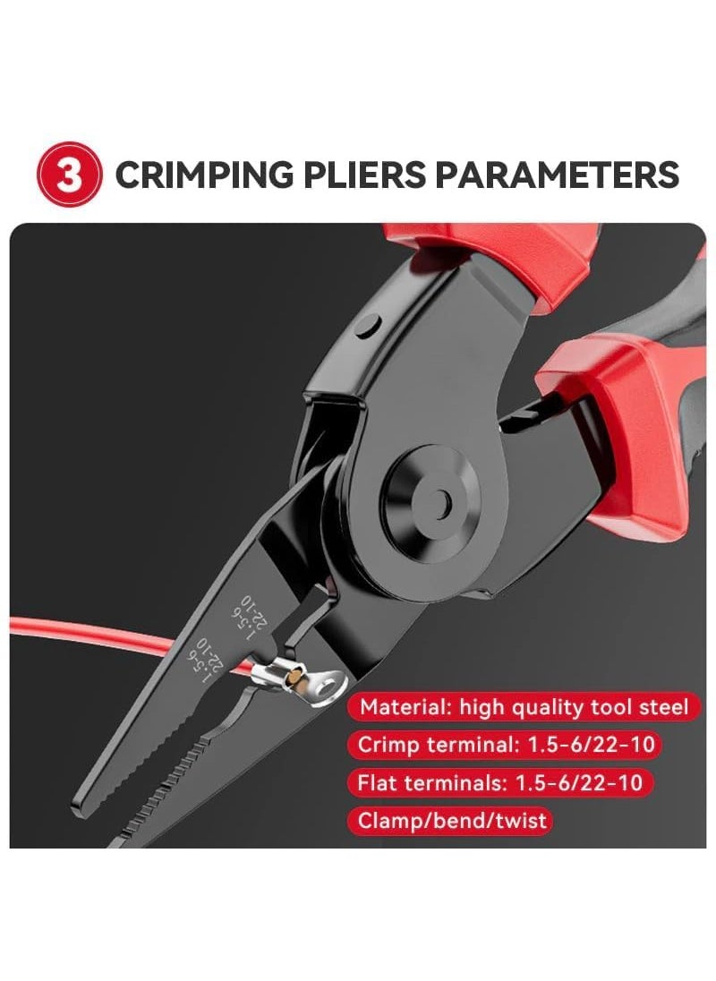 JULEX JULEX 5 In 1 Tools Multifunctional Interchangeable Plier Set Wire Stripper Crimping Tool Cable Cutter Electrician Scissors and Linesman Pliers All In One Kit with Storage Case  - Image 5