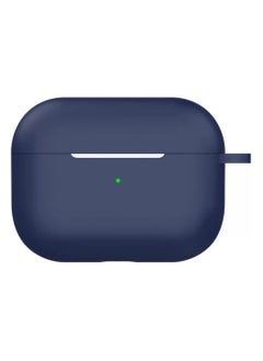 Generic Compatible with AirPods Pro 2 2022 Case, Soft Silicone Full Body Protective Cover with Keychain Front LED Visible (Navy Blue)  - Image 2