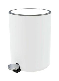 Acrylic Trash Can with Soft Close Lid, Round Pedal with Removable Inner Trash Can