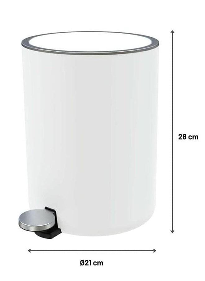 Cady One - Acrylic Trash Can with Soft Close Lid, Round Pedal with Removable Inner Trash Can - Image 1