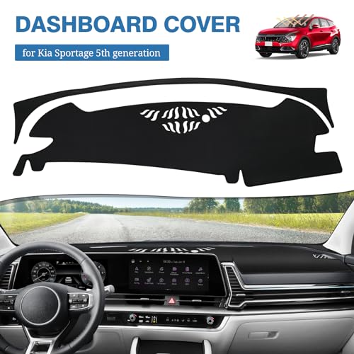 FIILINES Dash Cover for Kia Sportage 2023 2024 2025 (NQ5), Dashboard Cover Mat for Sportage Accessories Mesh Dash Mat Non-Slip No Glare Black - Image 2