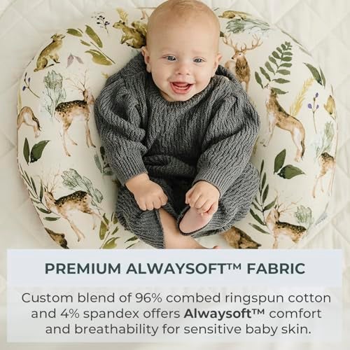 Pobibaby 1Pack Premium Nursing Pillow Cover Ultra Soft Stretchy 96 Cotton Breastfeeding Pillow Cover for Baby Boys and GirlsWildlife - Image 3