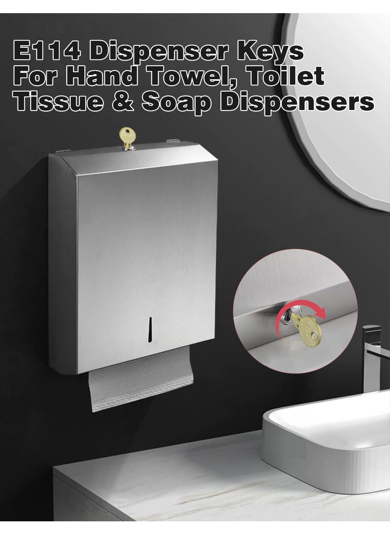 Keys for E114 Toilet Paper Dispenser  10 Pack E-114 Paper Towel Key Replacement