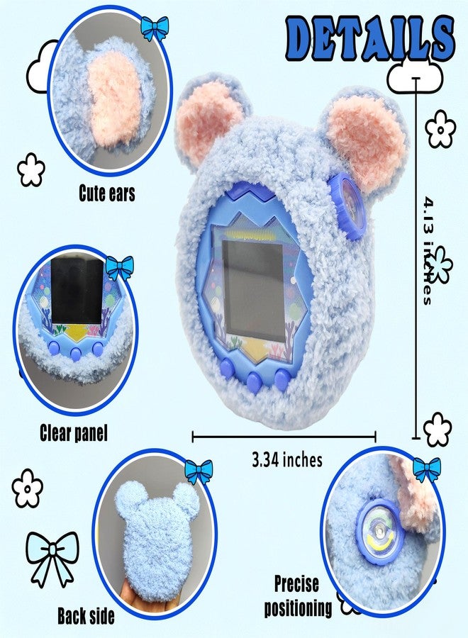 xcivi Handmade Protective Case for Tamagotchi Paradise, Cover for Tamagotchi Paradise Interactive Virtual Pet, Hand-Knitted Yarn Protective Cover (Blue) - Image 3