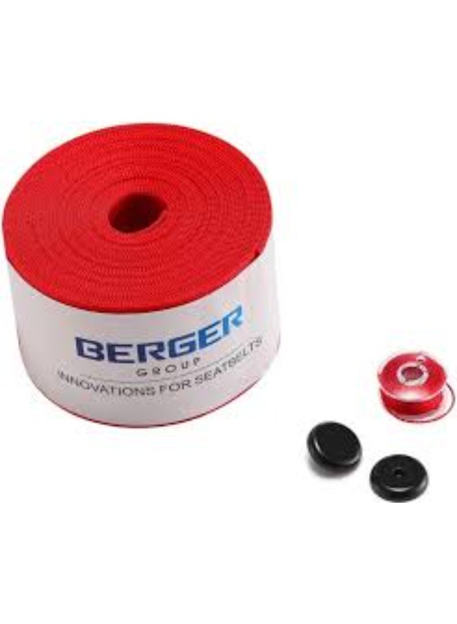 Berger 2 PCS Seat Belt 3.6M Webbing Polyester Seat Lap Retractable Nylon Safety Strap Suitable for All Cars - Image 3