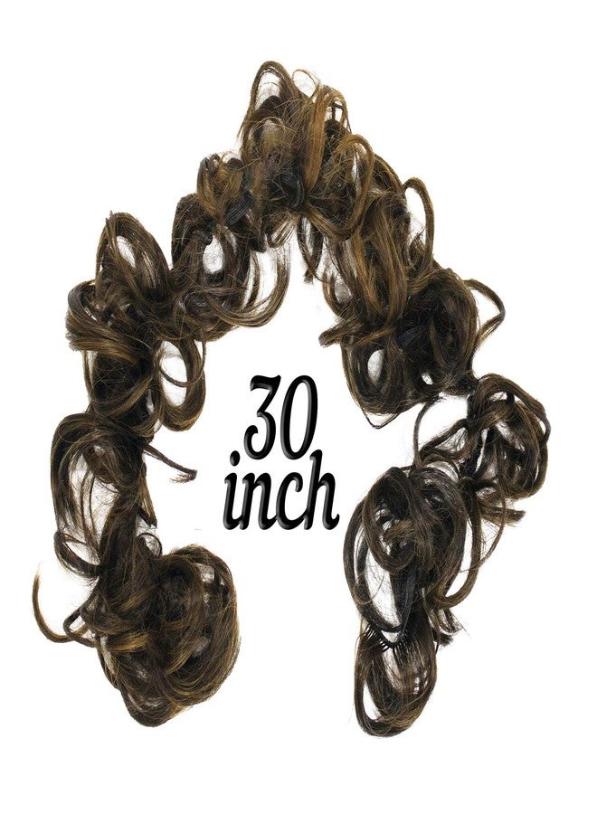 Ekan Ponytail Frill Hair Extension Hair Styling Tool For Women And Girls (Blonde With Black) - Image 2