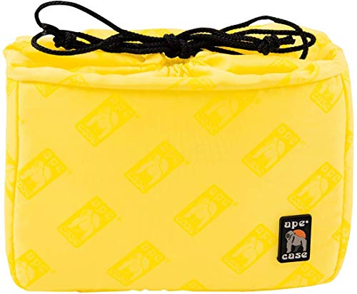 Ape Case Cubeze (ACQB 37) Flexible Padded Storage Bag; Removable & Adjustable Padded Inserts; Drawstring Closure; Hi-Vis Yellow Interior; Exterior Pockets for Accessories; Yellow - Image 1