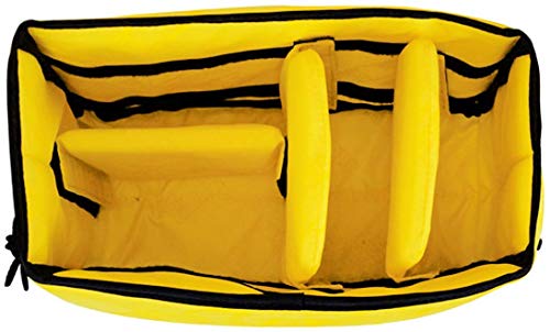Ape Case Cubeze (ACQB 37) Flexible Padded Storage Bag; Removable & Adjustable Padded Inserts; Drawstring Closure; Hi-Vis Yellow Interior; Exterior Pockets for Accessories; Yellow - Image 4