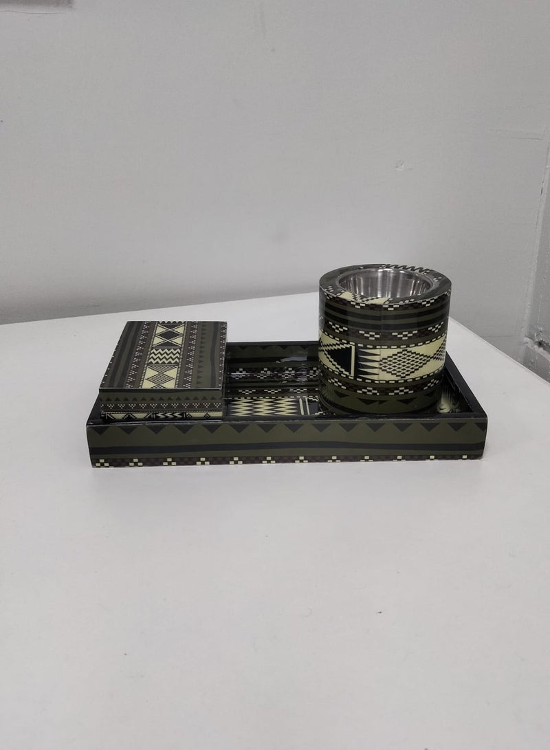 Incense burner set consisting of 3 pieces, size 22x11.5  - Image 4