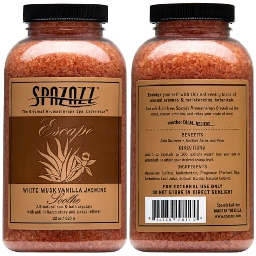 Spazazz SPZ-110 Escape Aromatherapy Crystals Container, 22-Ounce, White Musk Jasmine Vanilla Soothe - Image 2