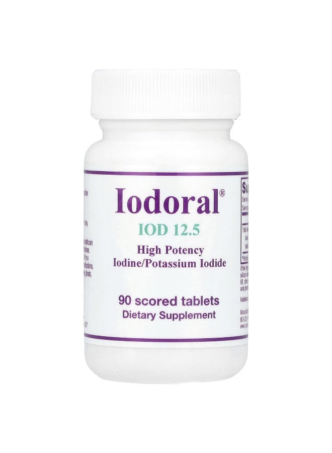 Optimox, Iodoral, Iodine/Potassium Iodide, 90 Scored Tablets (Packaging may vary)