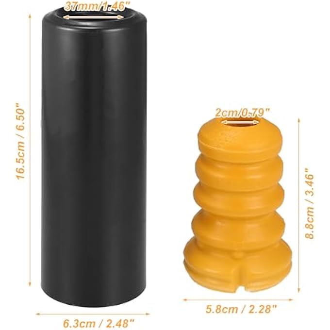 يو إكس سيل طقم مكون من قطعتين من ممتص الصدمات الخلفي متعدد الأغراض، غطاء غبار الصدمات، مناسب لسيارة بي إم دبليو M3 موديل 2008-2013، رقم المنتج: 33536767335 - Image 3