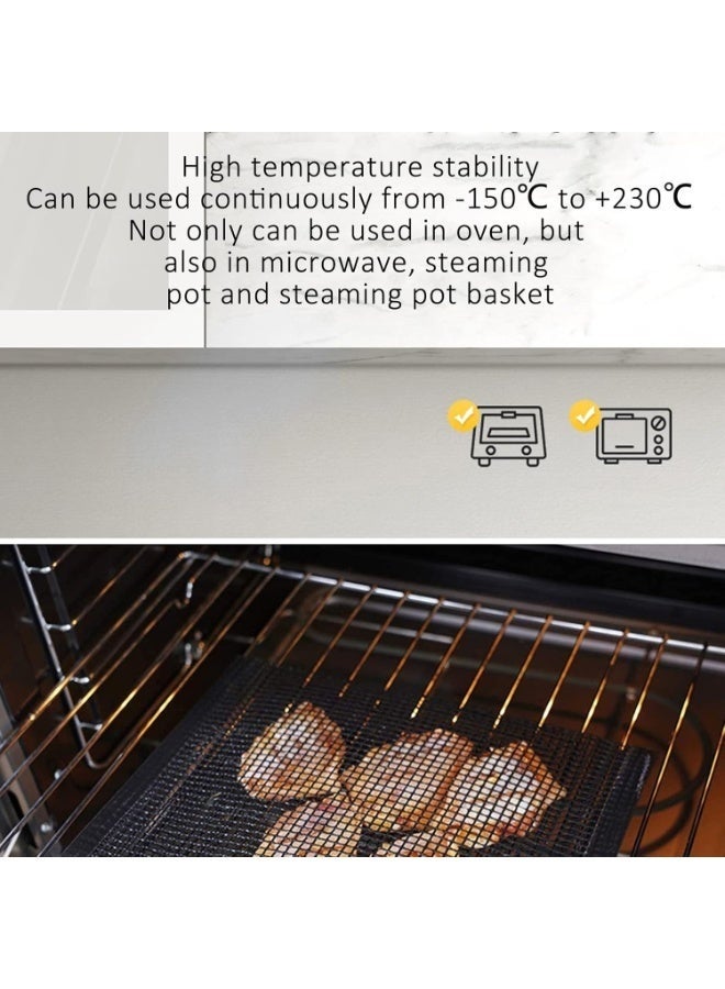 أكياس شواء شبكية قابلة لإعادة الاستخدام وغير لاصقة مزودة بزر كبس، مناسبة لشوايات الفحم والغاز والكهرباء؛ كيس شواء خضراوات قطعة واحدة لطهي الخضراوات واللحوم - 24 × 16 سم - Image 4