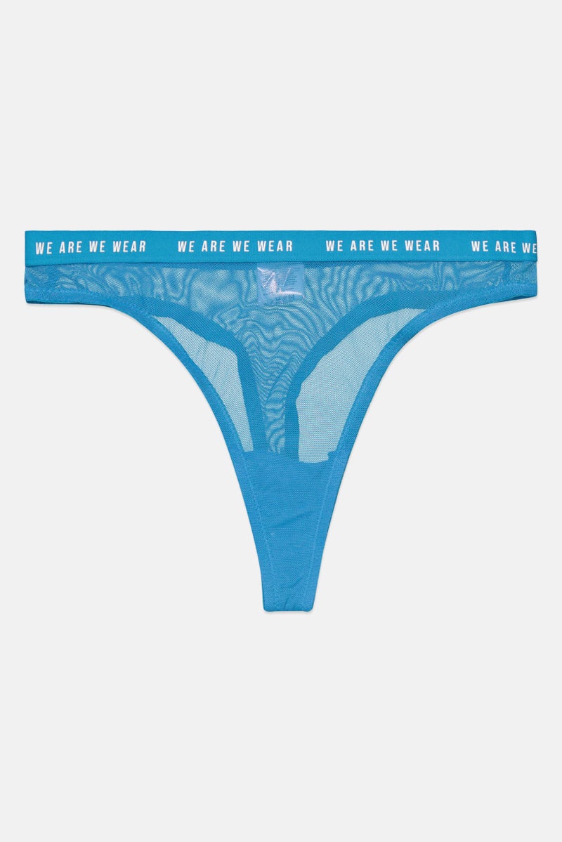 We Are We Wear Women Brand Logo Pull On Panties, Blue - Image 2