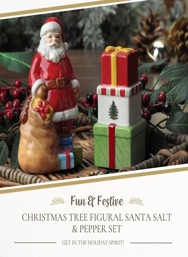 Spode Christmas Tree Santa and Gifts Salt and Pepper Shaker Set (2-Piece)- Holiday Kitchen & Table Décor - Festive Home Accent, Christmas Gift/Stocking Stuffer for Collectors & Holiday Enthusiasts - Image 2