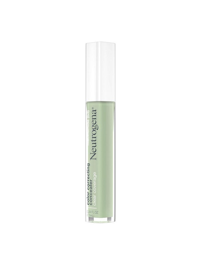 Clear Coverage Color Correcting Lightweight Face Concealer Makeup With Niacinamide & Green Pigment To Help Reduce Redness 0.24 Fl Oz
