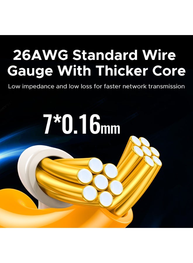 يو جرين كابل إيثرنت كات6A بسرعة 10 جيجابت في الثانية 15 متر كابل شبكة محلية عالي السرعة 500 ميجاهرتز كابل إنترنت RJ45 10 جيجابت كيبل كات6A غير محمي متوافق مع اكس بوكس ​​تلفزيون ذكي سويتش إيثرنت جهاز التوجيه - Image 5