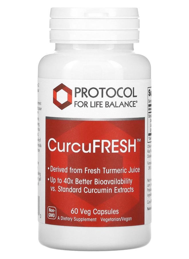 Protocol For Life Balance CurcuFRESH 60 Veg Capsules 