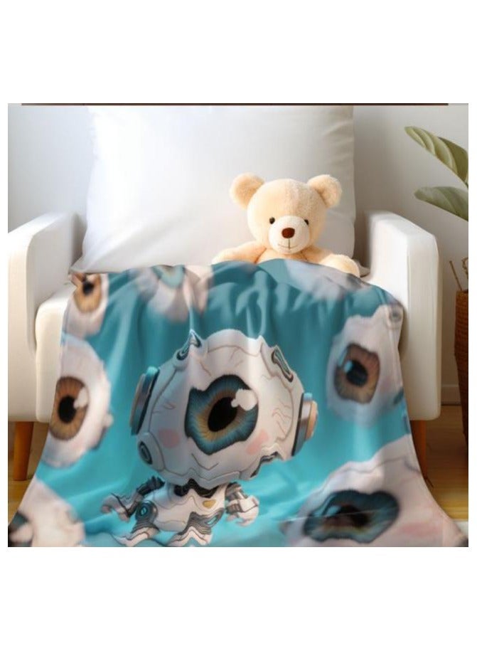 general Children's or student cartoon flannel thin blanket (warm and comfortable, suitable for sleep, games) 100cm*150cm - Image 3