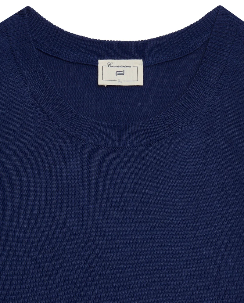 كاميتشسما كنزة قطنية أساسية بياقة دائرية