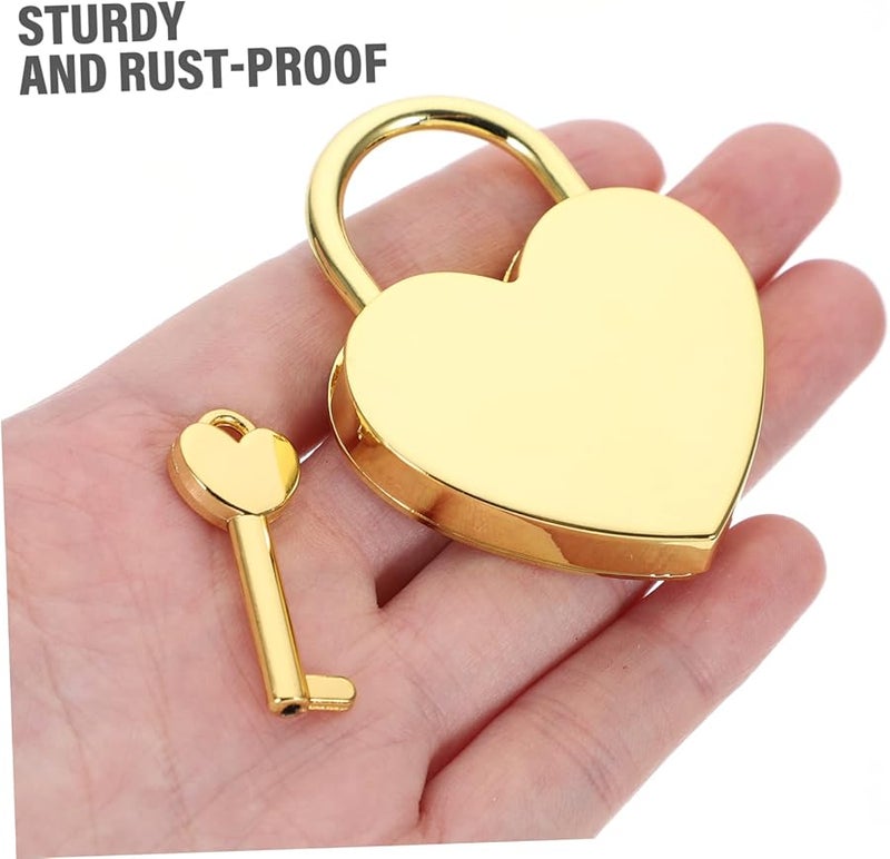 Romantic Heart Shaped Wishing Lock For Couples Luggage Backpack Suitcase Silver - Image 5