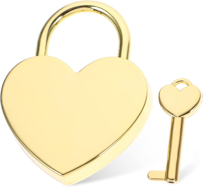 Romantic Heart Shaped Wishing Lock For Couples Luggage Backpack Suitcase Silver - Image 1
