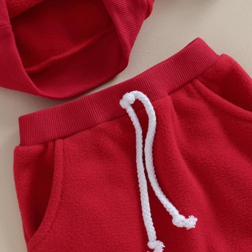 BemeyourBBs Toddler Baby Boy Christmas Outfit Santa Claus Crewneck Sweatshirt Jogger Pants Set Infant Cute Fall Winter Clothes Santa red 6-12 Months - Image 5