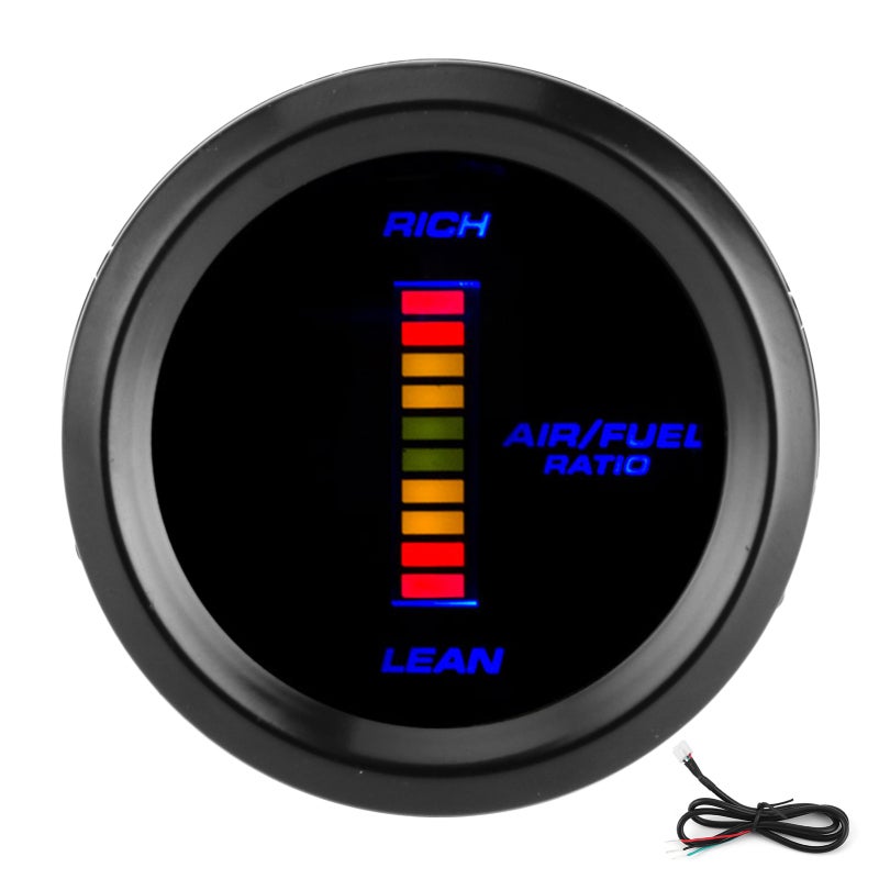 Universal Air Fuel Ratio Gauge 12V:Narrowband O2 Sensor High Response & Accuracy - Bright Blue LED Illumination Electronic Gauge for 12V Car Models Racing Car Interior - Image 2
