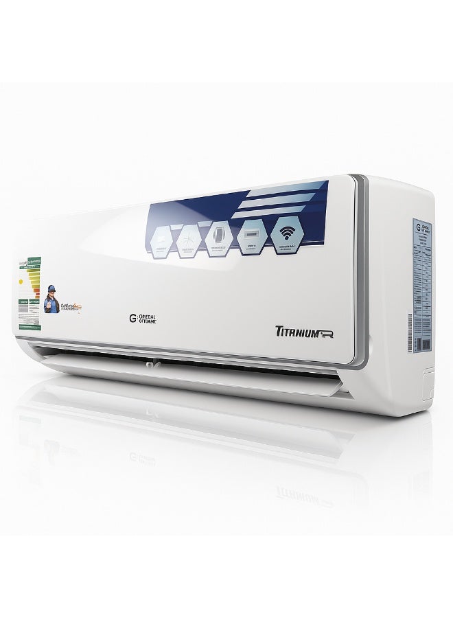 جنرال سوبريم مكيف جنرال سوبريم سبليت 24 بارد فقط 2 طن تيتانيوم برايم واي فاي ريش ذهبية توزيع هواء أربعة إتجاهات خاصية الاستشعار إستخدام موسم حج 1446 بالكرتون ضمان ساري المفعول - Image 2