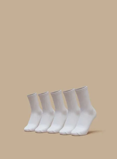 LBL by Shoexpress Solid Crew Length Socks - Set of 5