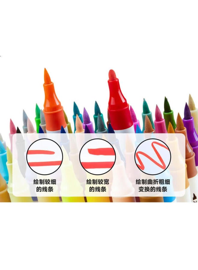 Touch Mark [Super Popular] Touchmark Acrylic Markers, 60 Colors, Dual-Tip, Soft Tip, Hard Tip, Watercolor Pens, Student Doodle Art Drawing Pens, Waterproof Quick-Drying Markers, Children'S Back-To Gift - Image 1