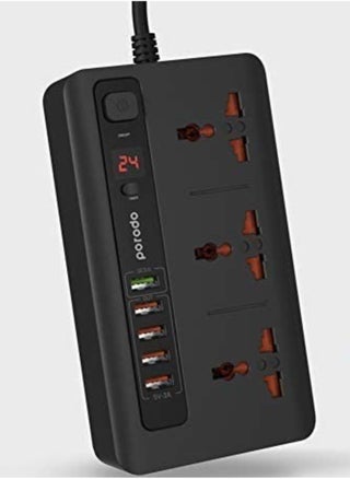 4 USB Port 3.4A + 1 Quick Charge 3.0 with 3 Universal Power Sockets 10A, Independent Power Switch with Timer,Sockets USB HUBS,Charging Station,Over Heat Protection (Black) - pzsku/ZD91B4353D9CD7BEA60F3Z/45/_/1739912732/f58d7e3a-2317-4477-9c6b-7532745660e3