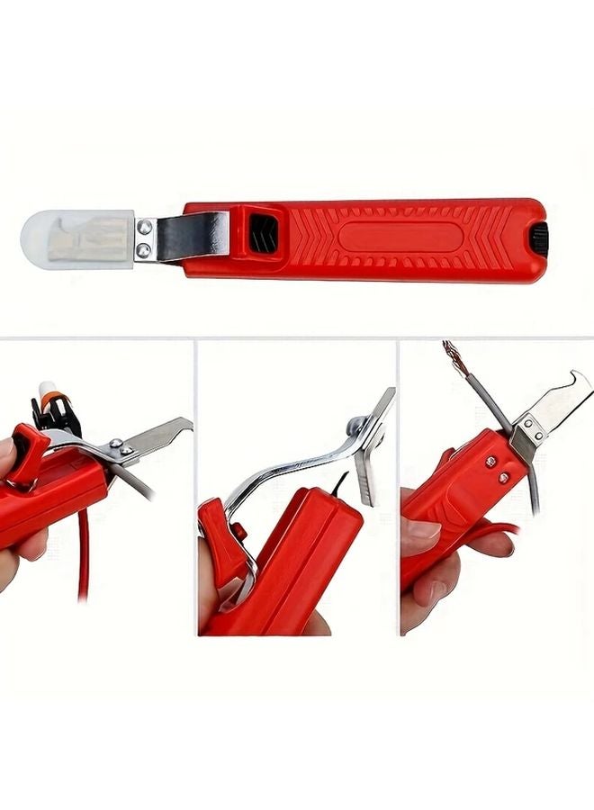 8 28mm PVC Cable Wire Stripper Knife With Rubber Handle Fastness Stripper 1pc - Image 2