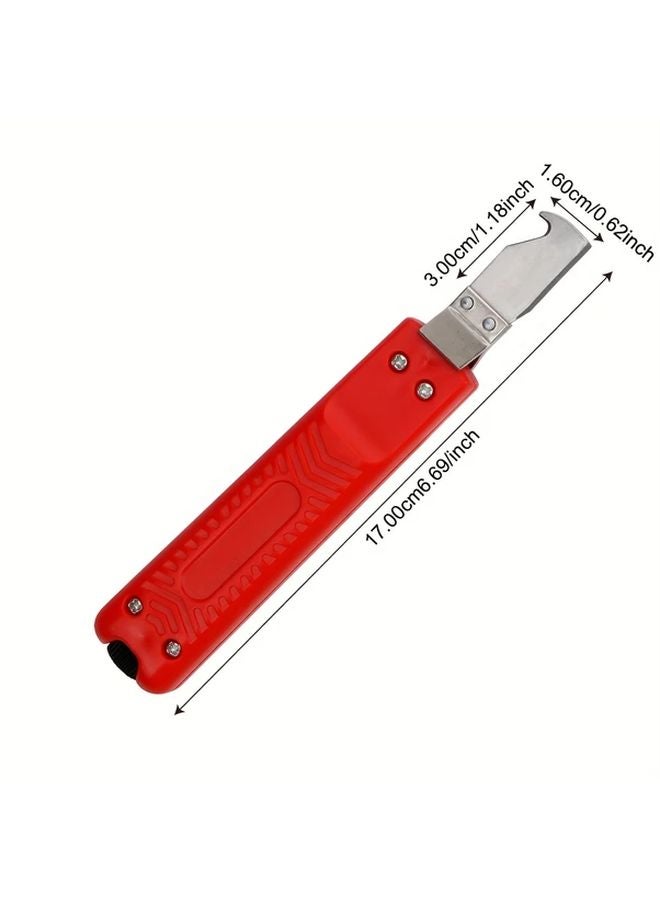 8 28mm PVC Cable Wire Stripper Knife With Rubber Handle Fastness Stripper 1pc - Image 5