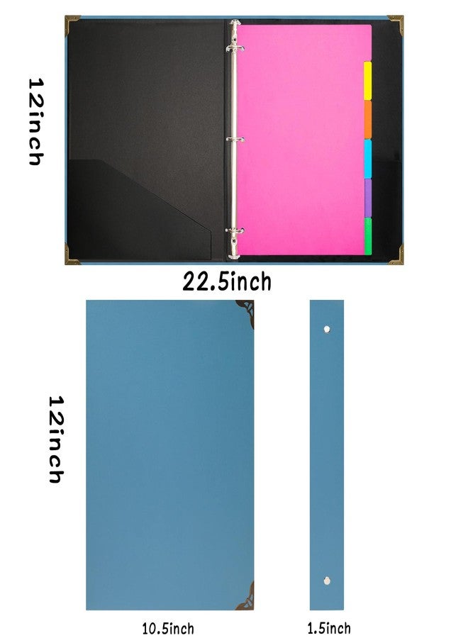 Cherrich 3 Ring Binder 1 Inch for 8.5" x 11" Paper, Planner Binder with Dividers and 2 Interior Pockets Paper for Organization of School, Business and Home - Image 5