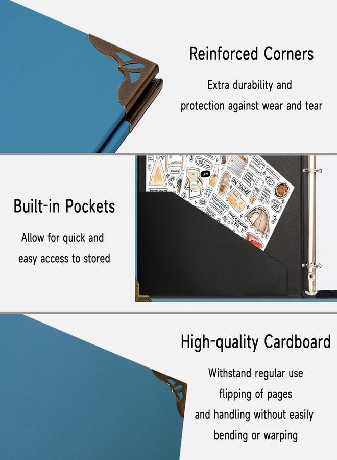 Cherrich 3 Ring Binder 1 Inch for 8.5" x 11" Paper, Planner Binder with Dividers and 2 Interior Pockets Paper for Organization of School, Business and Home - Image 2