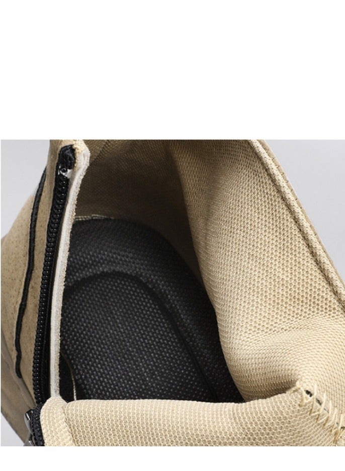 Martin Boots New High Top Casual Fashion Shoes Black Anti Dirt and Wear Resistant Fashion Men's Leather Boots - Image 3